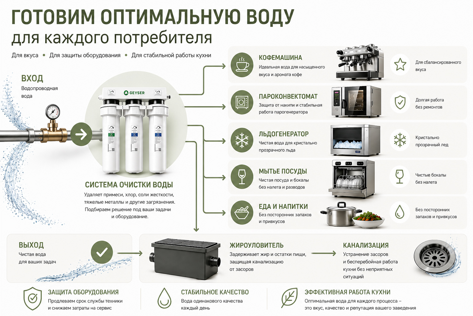 Очистка воды для HoReCa